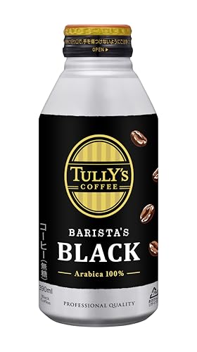 タリーズコーヒー バリスタズ ブラック 390ml×24本 ホット兼用 (ボトル缶)